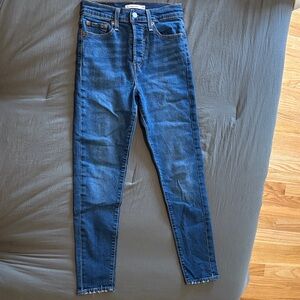 Levi's Women's Dark Blue Wedgie Skinny Jeans